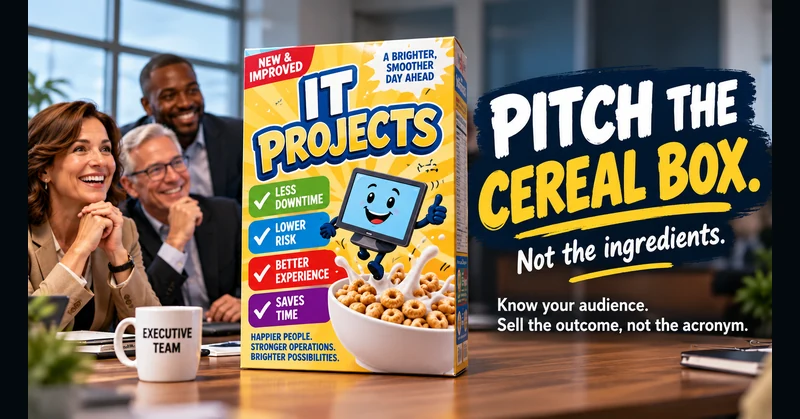 PITCH THE CEREAL BOX, NOT THE INGREDIENTS